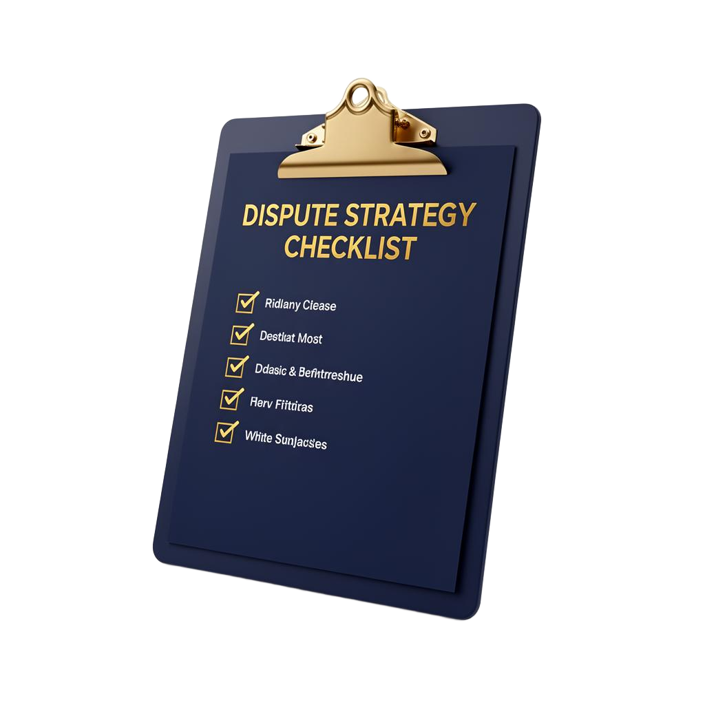 Dispute Strategy Checklist 3D mockup